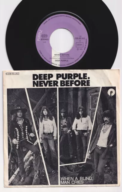 DEEP PURPLE * Never Before * 1972 German 45 * HARD ROCK METAL *