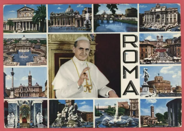 Rome Vatican Pope Paul VI  Roman Catholic Postcard