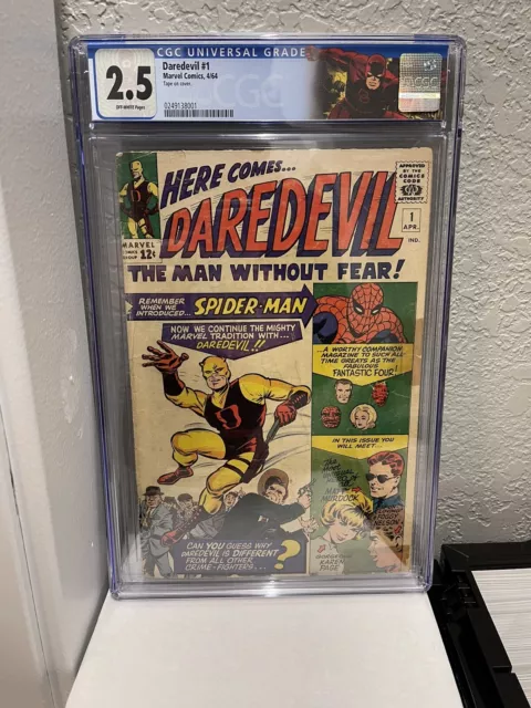 Daredevil #1 CGC 2.5  KEY! (1964) Marvel! 1st Matt Murdock!