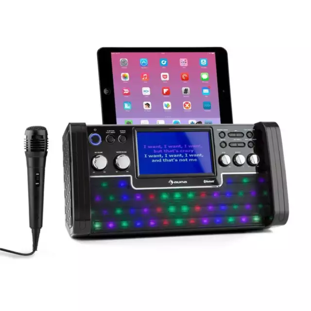 (B-Ware) Karaoke Anlage Maschine Cd Usb Mp3 Player Spieler Bluetooth Stereo