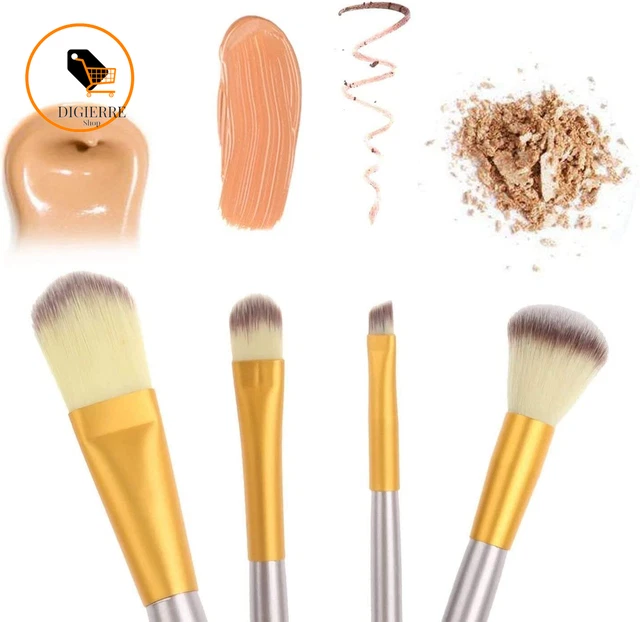 18 Pezzi Pennelli Trucco Set Di Pennelli Trucco Con Custodia Da Viaggio Manico i 2