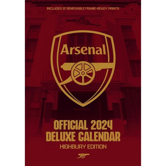 2024 CALENDAR ARSENAL FC Month to View A3 Wall Hang Gunners Football
