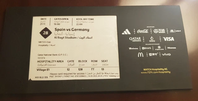 TOP SAMMLER USED Ticket #59 England Frankreich France FIFA World Cup Qatar EUR 69,99 - DE