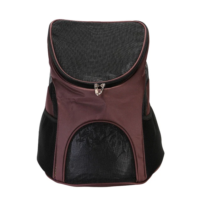 Pet Cat Carrier Backpack Breathable Travel Outdoor Shoulder Carry (Coffee) FS2#