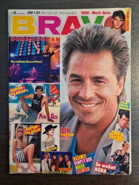 BRAVO 18/1987 Heft Komplett - Madonna, Nena, Queen, Bon Jovi, Don Johnson - Top!
