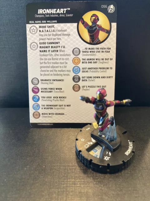 Heroclix Captain America and the Avengers set Super Rare 056 Iron Heart w/card