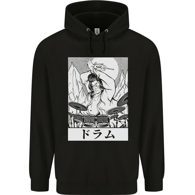 Sumo Wrestler Drummer Drumming Drums Childrens Kids Hoodie