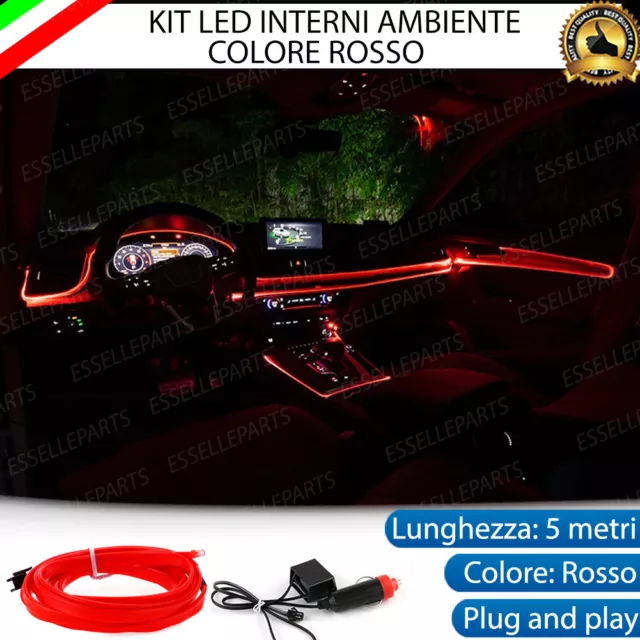 Kit Led Interni Ambiente Fibra Ottica Rosso 5 Metri Per Alfa Romeo Giulietta