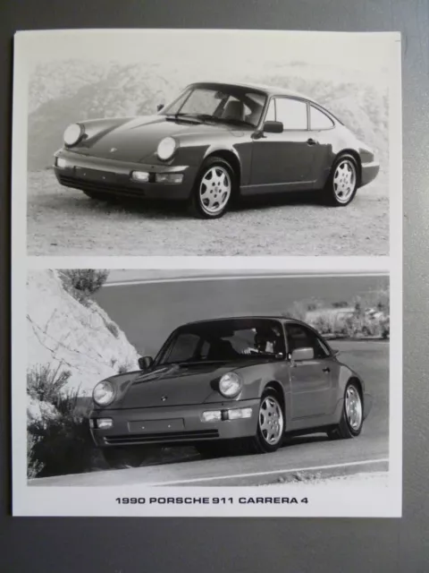 1990 Porsche 911 Carrera 4 Coupe B&W Press Photo PCNA Issued RARE!! Awesome L@@K