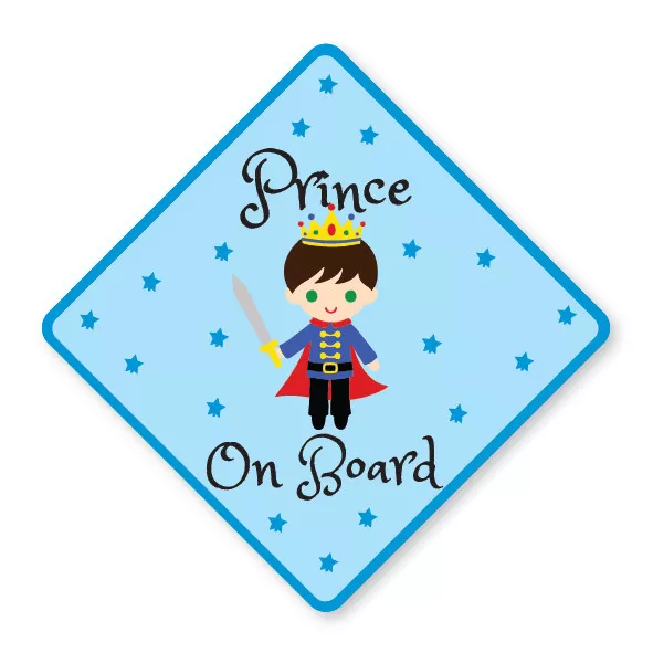 PRINCE on board Car Sign Stickers Baby Child Children Safety Kids