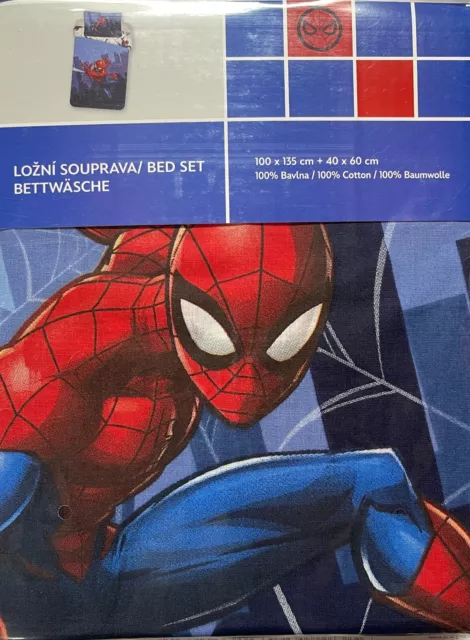 Spiderman Bettwäsche 2 tlg. Garnitur Decke Kissen Marvel Größe: 100x135 cm 2