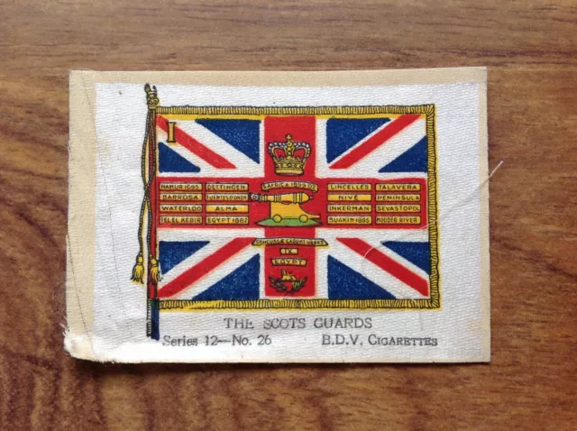 WW1 The Scots Guards military BDV cigarette silk card. Free UK P&P