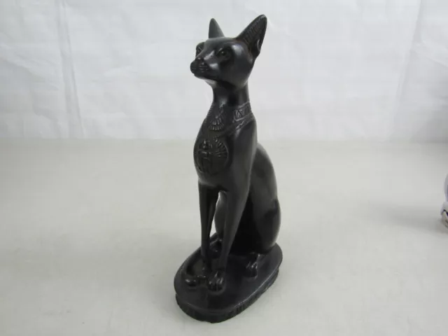 Vintage Egyptian Goddess Bastet Cat Epoxy Resin Statue 8 Tall 30 76 Picclick