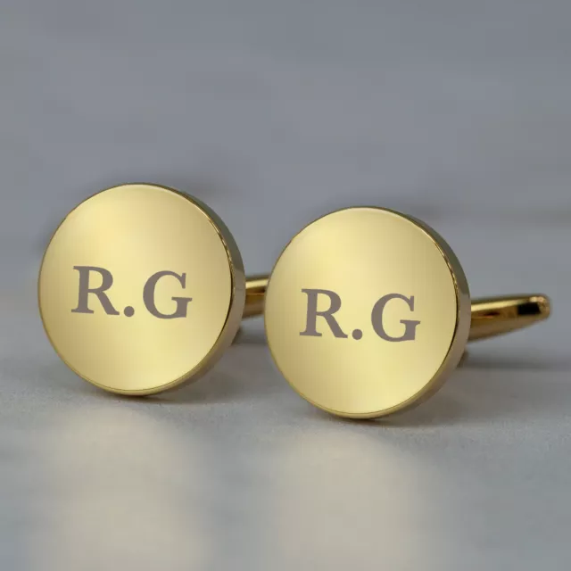 Personalised Cufflinks Engraved Gift for Anniversary Engagement Birthday Wedding