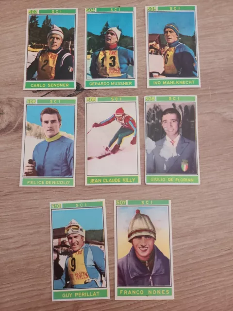 1967-68 Panini CHAMPIONS OF SPORT Lot 8 SCI figures Perillat J.CLAUDE KILLY