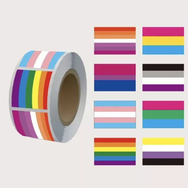 Pride Stickers - 2.5 x 3.8cm - Rainbow - 50/100pcs - Reward, Thank You, Seal