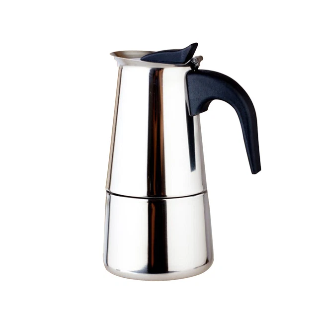Caffettiera Elettrica In Acciaio Inox 200 Ml | Macchina Espresso 220V Con Valvola Di Sicurezza