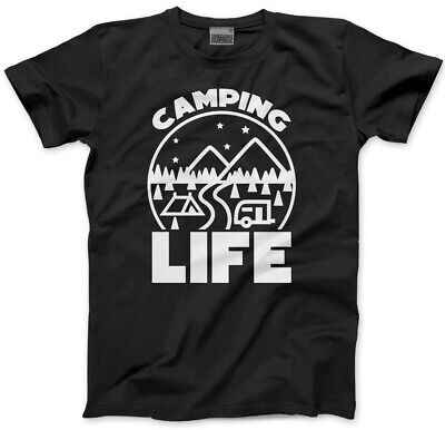 Vita da campeggio unisex da uomo T-shirt Camper Caravan Camper Camper Scout Regalo