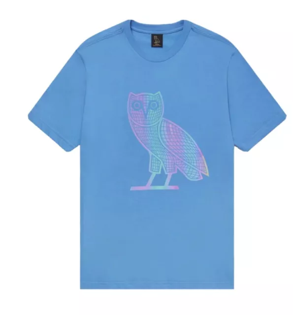 October's Very Own - Iridescent Grid Owl t-shirt - Size L - OVO / DRAKE - Sealed