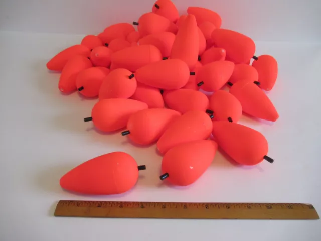 3 LARGE FOAM Fishing Bobbers - 6-PACK - RED - Snap-On Style float
