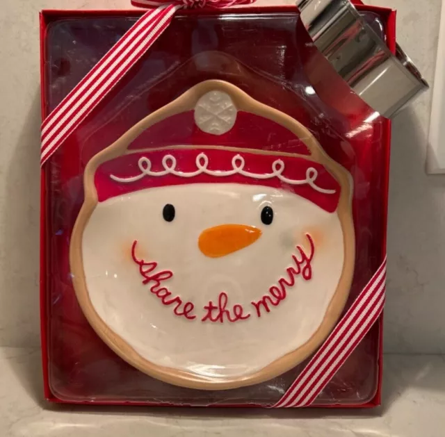 NIP Hallmark Snowman Share the Merry Christmas Plate