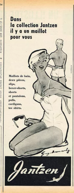 PUBLICITE ADVERTISING 045  1953 JANTZEN  collection maillots de bain