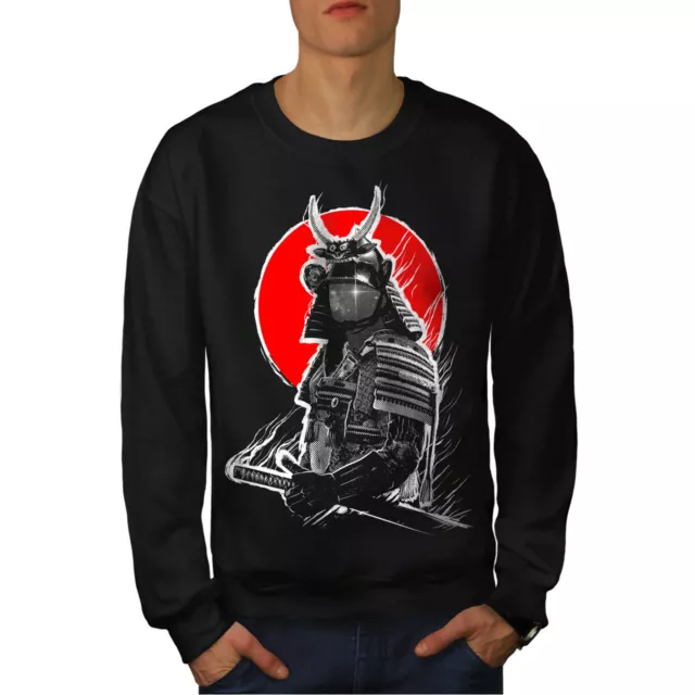 Wellcoda Japanese War Mens Sweatshirt, Asian Anime Casual Pullover Jumper