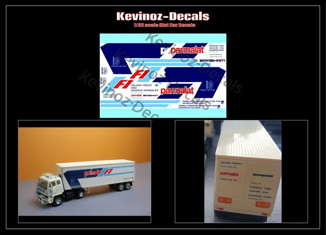 Décalcomanies Parmalat Bleu Foncé Pour Maquettes 1/43 Et 1/32 - Marque Alezan Models