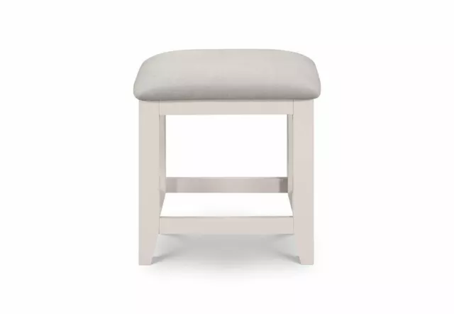 Julian Bowen Richmond Elephant Grey Solid Oak Dressing Table Stool