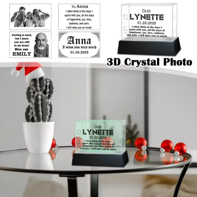 3D Crystal Photo for Mom, Dad, Men, Women, Christmas, Great Personalized Gifts 2