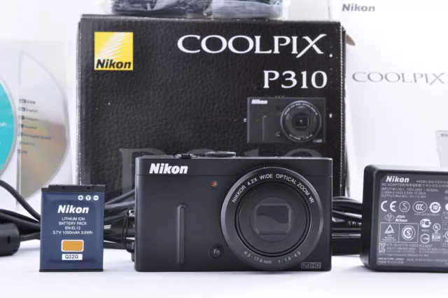 "Mint w/BOX" Nikon COOLPIX P310 16.1MP Zoom Digital Camera Black From JAPAN