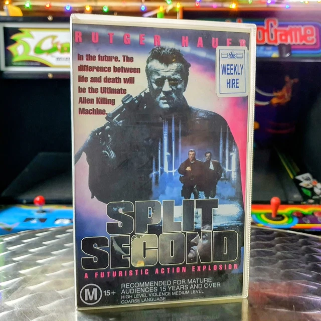 Split Second Rutger SPLIT SECOND - Rutger Hauer Horror Sci-Fi VHS Movie Big Box Ex Rental ...