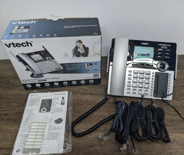 VTech CM18445 Main Console DECT 6.0 4-Line Expandable Business Phone In Box
