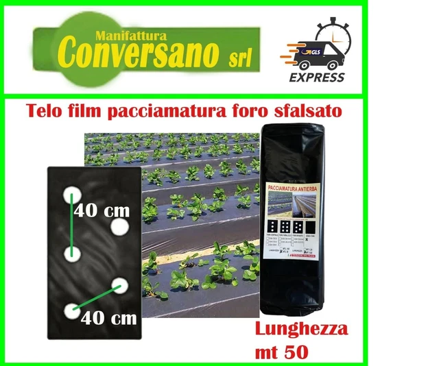 VEVOR Telo Pacciamatura Anti Erbacce, 6,5x300 Ft Copertura Resistente Al Suolo Del Paesaggio Della Barriera Dellerbaccia Tessuta Pp Resistente 3 0 Oz 88890157 - Foto 2