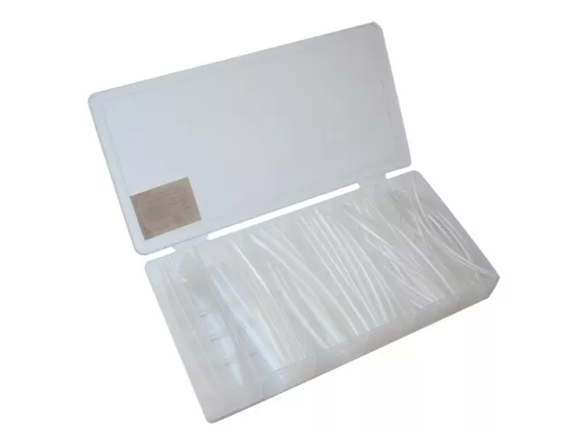 Schrumpfschlauch Sortiment transparent 100-tlg in Box Schrumpfschläuche Set