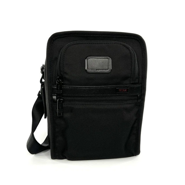 TUMI Organizer Travel Tote Black Ballistic Nylon RFID Blocking Expandable