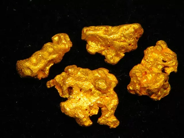 4 x UNIQUE West Australian Gold Nuggets ( 2.74 grams ).