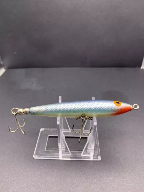 VINTAGE FISHING LURE! Bomber Stick Bait In Blue Scale! Stunning Wood Texas  Bait! $5.99 - PicClick