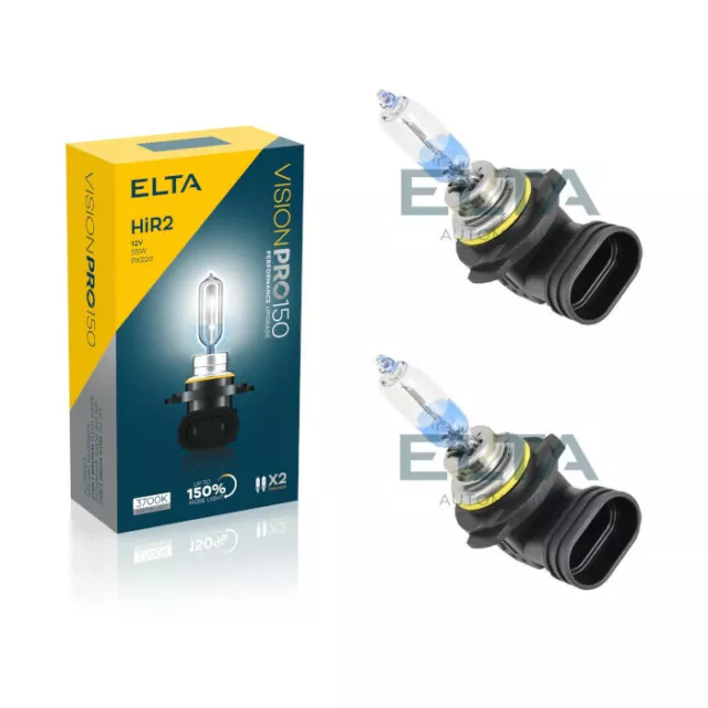 ELTA VISIONPRO 150 - Upgrade 150% Brighter Headlight Bulbs (2) - HIR2 9012  PX22D £21.95 - PicClick UK