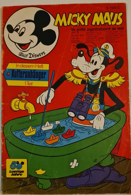 Micky Maus Comic Heft Nr.25 mit GS+SB 1973  (079)