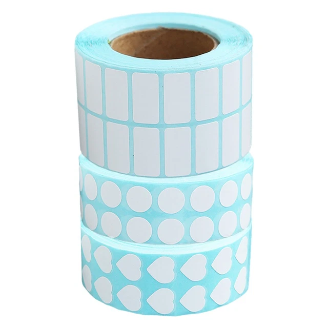 Self Sticker Roll 3 ROLLS REMOVABLE Labels Self-adhesive Stickers Blank Sticky Easy Peel ...