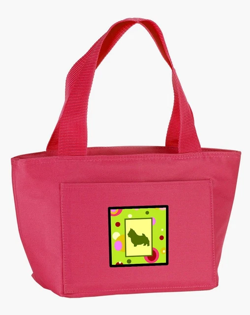 Lime Green Dots on Pink Lunch Bag CK1048PK-8808 New