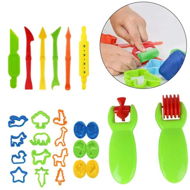 Kids Play Doh Dough Tools Molds Cutters 26X Rolling Pin Beach Accessories Gifts