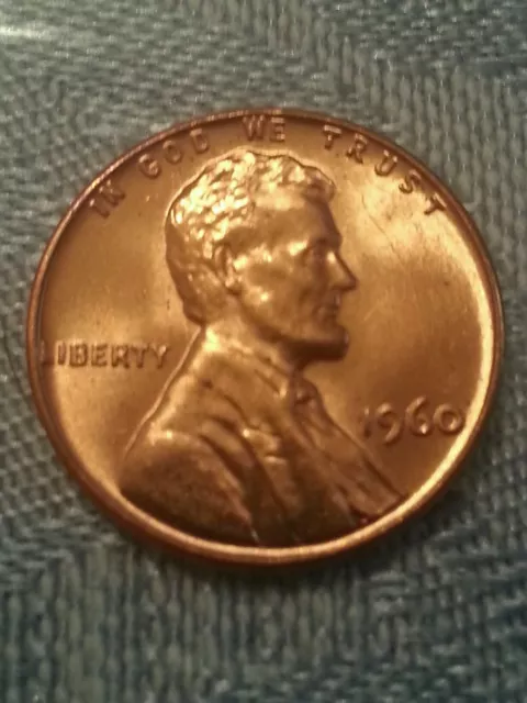 1960-P Large Date Lg Dt Lincoln Penny Cent - Gem Bu Red Unc!!!