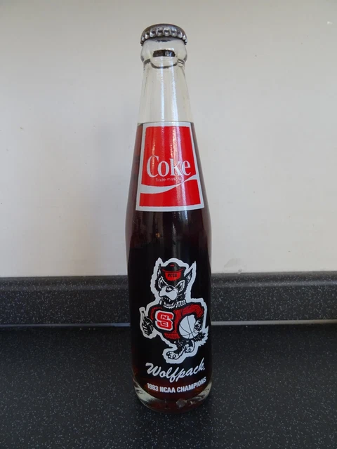 Coke bottle basketball 1983 Wolfpack NCAA Champions, unopened Coke bottle basketball 1983 Wolfpack NCAA Champions, unopened
