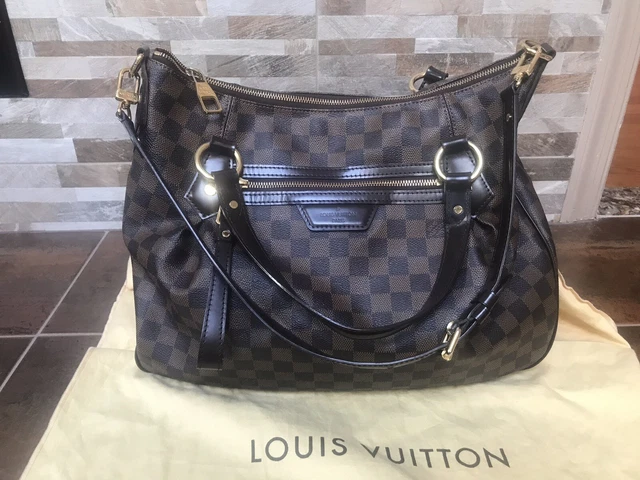 LOUIS VUITTON Evora MM Damier Ebene Tote Excellent Shoulder Bag