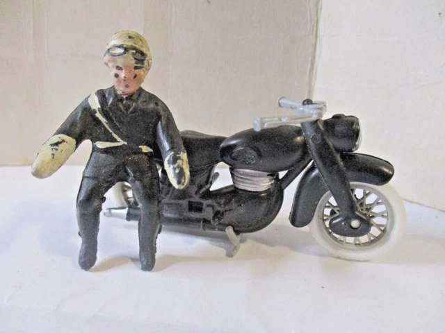 Moto 1/24 Minialuxe Cofalu Motard Sur Terrot Ou Peugeot Police Gendarmerie 2