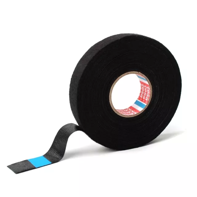 15m x 19mm Gewebeband Klebeband PET-Wolle Textilband Tape Vlies Schwarz