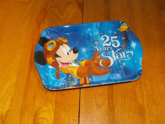 Mickey Mouse Disneyland Paris 25th Anniversary Small Tray - 8.25" x 5.5" (New)