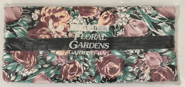 "Bolso colgante de ropa vintage Avon ""Jardines florales"" repelente al agua ¡nuevo!¡!